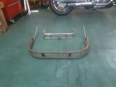 Vintage 1963 to 1965 skidoo front bush bumper and rear bumper bumper with tow hitch these where a ac...