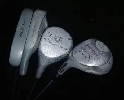 Lefty kids' set of 4 clubs all Northwestern matching. Some cosmetic wear but all faces good. Lengths...