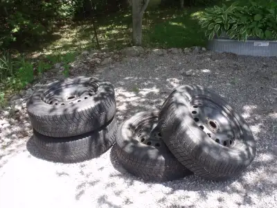 4 winter tires with steel rims. The tires size is 235/65 R18. Probably could get 2 more seasons depe...