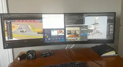 LG 49" UltraWide Curved Monitor (49WQ95C) – 5120 x 1440, View more