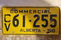 Vintage Alberta license plates 1958 1959 1971 1972 1974 1975