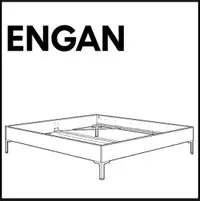 FS: IKEA double ENGAN bed frame, mattress available separately