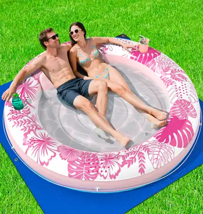 Brand New 75"x75" Inflatable Suntanning Pool Float, View more