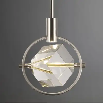 Cube Crystal Pendant Light Fixture, Modern Small Pendant Lightin, View more