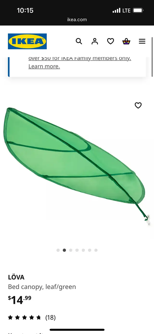 IKEA leaf canopy (x2) in Home Décor & Accents in London - Image 3