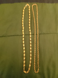 Anyone for LARGE GOLD PLATED NECKLACES both for $8