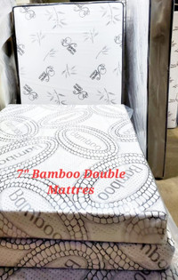 7 Inch Bamboo Double Mattress - Brand New