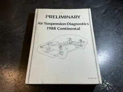 1988 Lincoln Continental FN-9 Air Suspension Diagnostics Manual, View more
