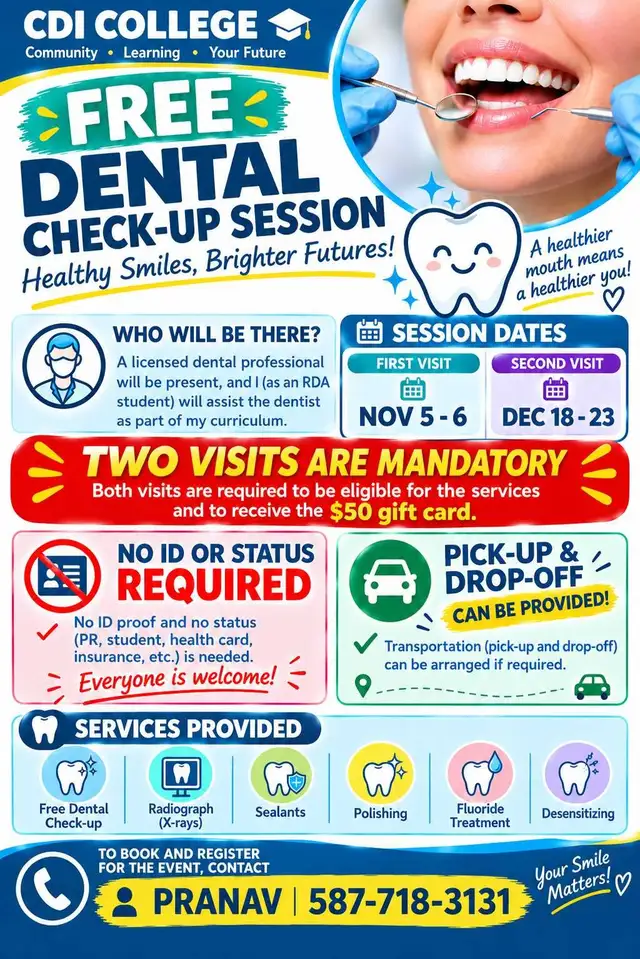  FREE DENTAL CHECK-UP SESSION