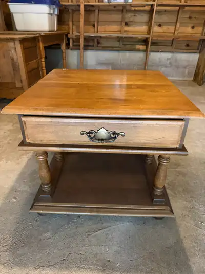 Wooden side table, View more
