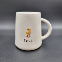 Rae Dunn Magenta Peep Chick Bird Mug Cup Easter Chicken Farm Rea