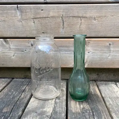 vintage mason jar vase glassware decor, View more