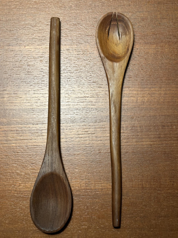 CUILLÈRES USTENSILES À SALADE VINTAGE MID CENTURY BOIS TECK TEAK dans Art et objets de collection  à Ville de Montréal