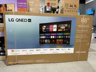 86” LG 4K QNED/MINI LED SMART TV. CASH NO TAX, View more