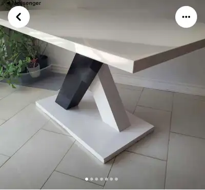 Leon’s White/Black Modular Modern Dining Table, View more