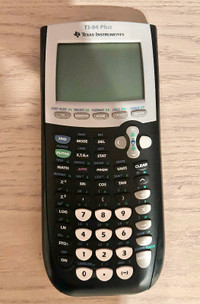 Texas Instruments TI-84 plus graphing calculator.