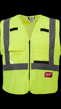 Milwaukee L/XL fluorescent Yellow/Orange Safety Vests
