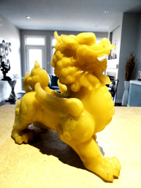 Foo Dog CHINESE Winged GUARDIAN TEMPLE LION Asian Decor