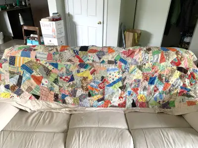 Unfinished Comforter Project Handcrafted Quilt, View more