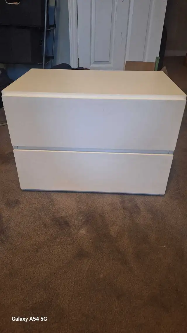 Nightstand with 1-Drawer and Folding Door, White, 24-Inch in Dressers & Wardrobes in Oakville / Halton Region - Image 3
