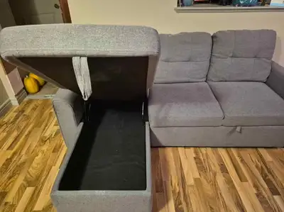 Grey sectional couch bed, View more