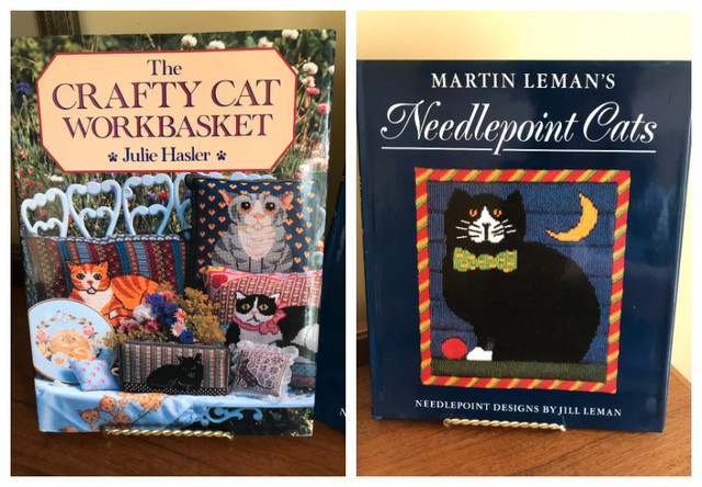 2 Needlework Books The Crafty Cat Workbasket & Needlepoint Cats in Hobbies & Crafts in Ottawa