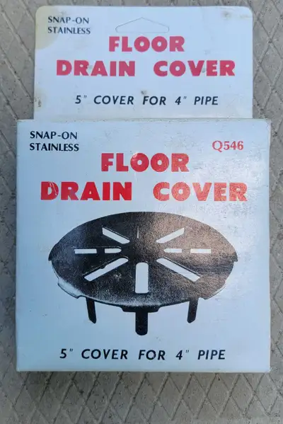Discover this new Snap-On Stainless Floor Drain Cover, designed as a 5" cover for a 4" pipe, ensurin...