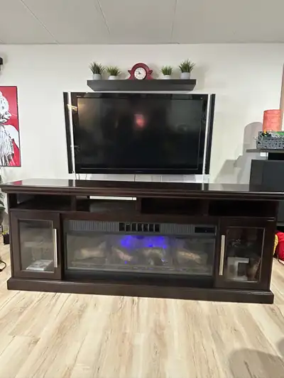 TV STAND/ELECTRIC FIRE  PLACE/STORAGE CONSOLE, View more