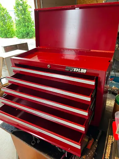 Tool chest with tools., View more