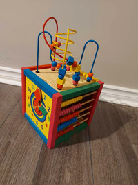 Toddler Wooden Activity Learning Cube