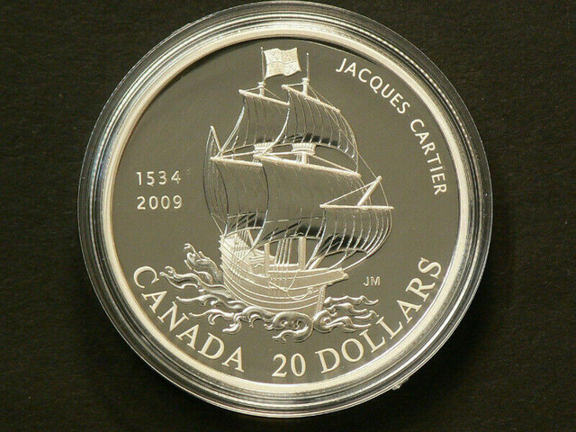 Pièce de monnaie de 20$ en argent fin 2009 JACQUES CARTIER dans Art et objets de collection  à Laval/Rive Nord - Image 2