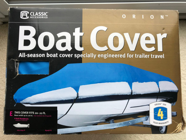 Classic Accessories Orion all season/trailering boat cover in Boat Parts, Trailers & Accessories in Belleville