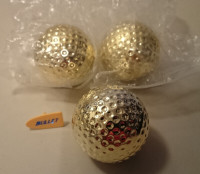 Gold Tone Golf Balls and Carry Bag