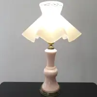 VINTAGE MCM PINK GLASS LAMP