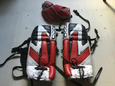 SHERWOOD GOALIE PADS AND CATCHER, View more