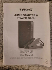 Type S  jump starter/power bank 
