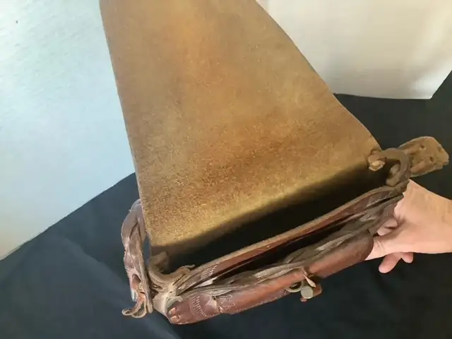 1970s Hand Crafted Artisan Leather Satchel62863738802689124