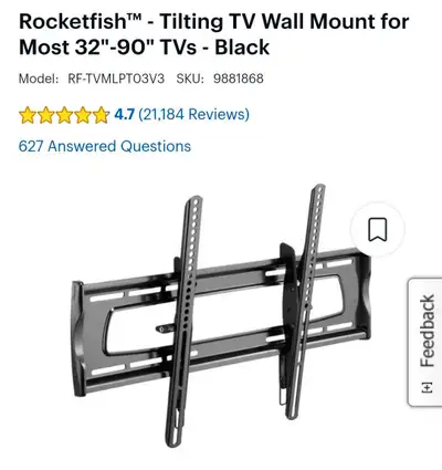 Compatible with most 32" - 70" flat-panel TVs Up to 130 lbs. for sturdy support. Low-Profile Mountin...