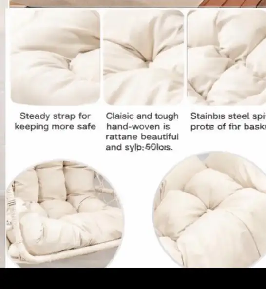 LKINBO Indoor Outdoor Egg Swing Chair with Stand and Cover, Pati in Patio & Garden Furniture in Hamilton - Image 5