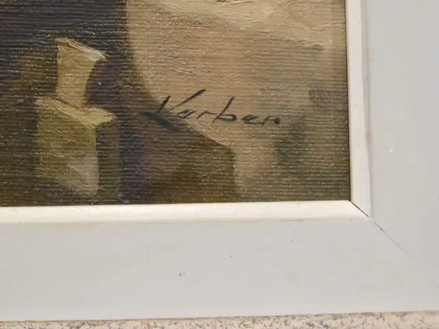 3 LISTED? ARTIST PAINTINGS -OIL ON CANVAS- ANTIQUE WHITE FRAMING in Arts & Collectibles in Mississauga / Peel Region - Image 6