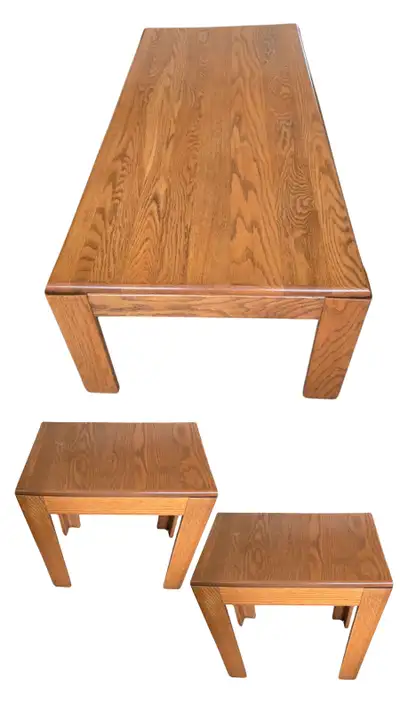 Downsizing Sale - 2 x End tables 23 X 16 X 22 high 1 x Coffee table 52 X 23 1/2 X 15 1/4 Pick up in...