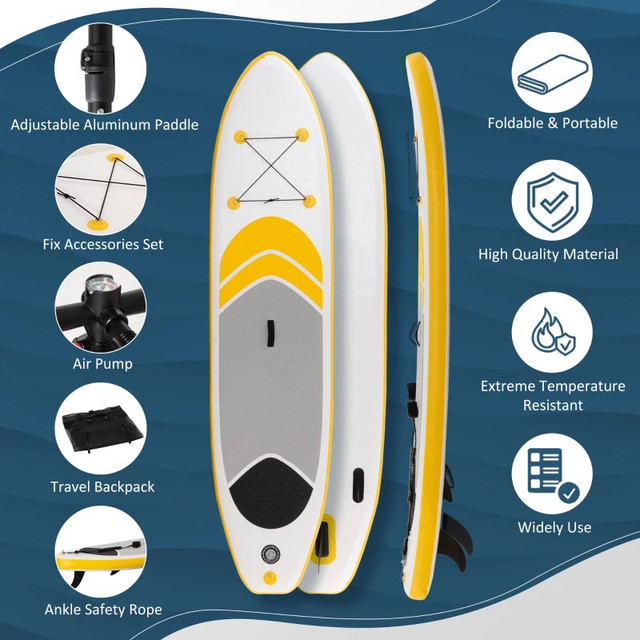 Inflatable Paddle Board, Stand Up Paddle Board Adjustable Alumin in Water Sports in Markham / York Region - Image 4