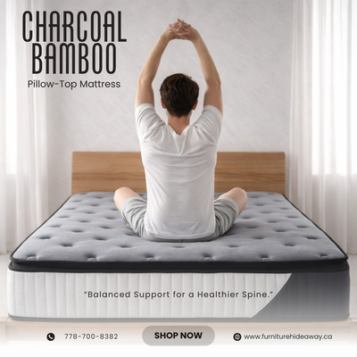 Charcoal Bamboo Pillow-Top Mattress.✨ ($399-$899), View more