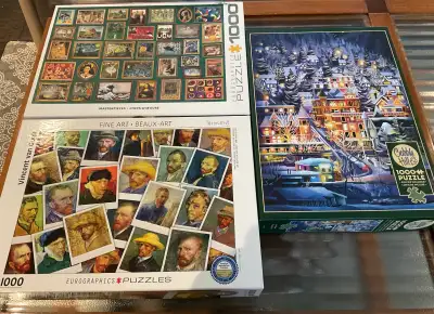 Set of 3 Jigsaw Puzzles  - No Missing Pieces, View more