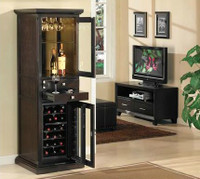 Wine curio with dual zone thermoelectric cooler