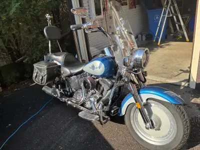 05 fatboy great condition 34000 miles 5000 since last safety comes with leather bags and leather tra...