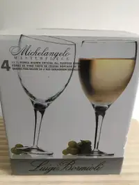 Wine Glasses, Two sets of 4 (Luigi Bormioli  Michelangelo )New