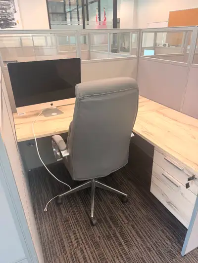 High-quality modern office cubicle system available for sale. Perfect for professional offices, star...