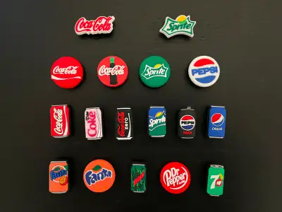 Soda Pop Energy Drinks Shoe Charms / Jibbits, View more