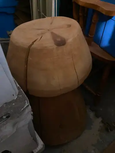 Solid wood mushroom stools, View more